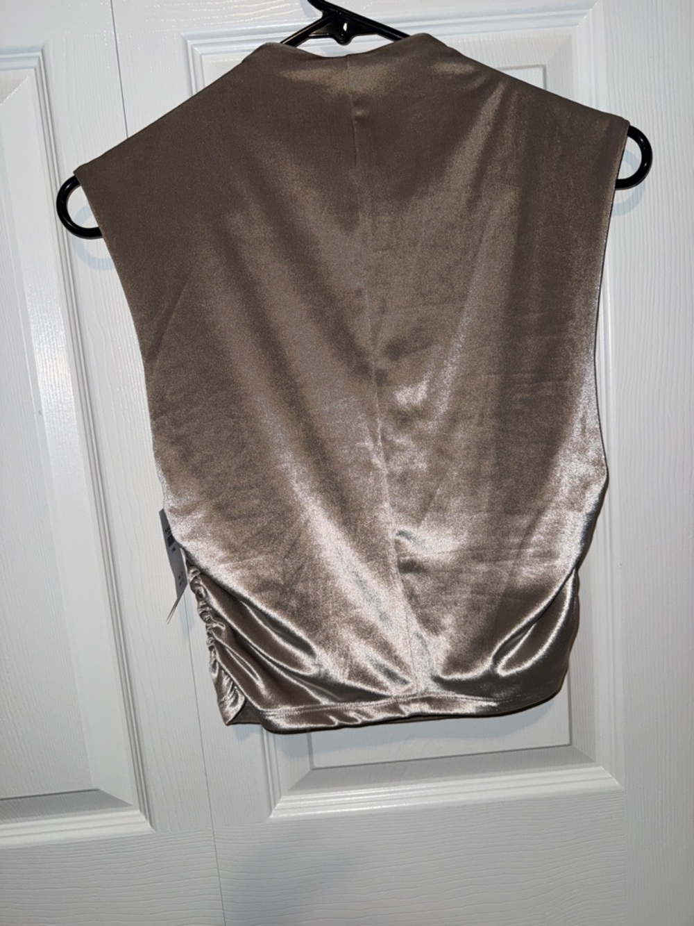 Abercrombie & Fitch Velour Taupe Sleeveless Top - Picture 2 of 4